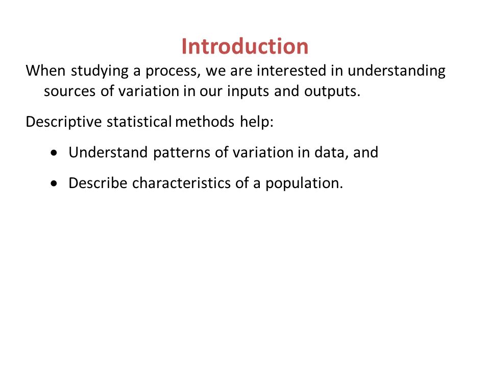 Statistical Methods & Data Sources